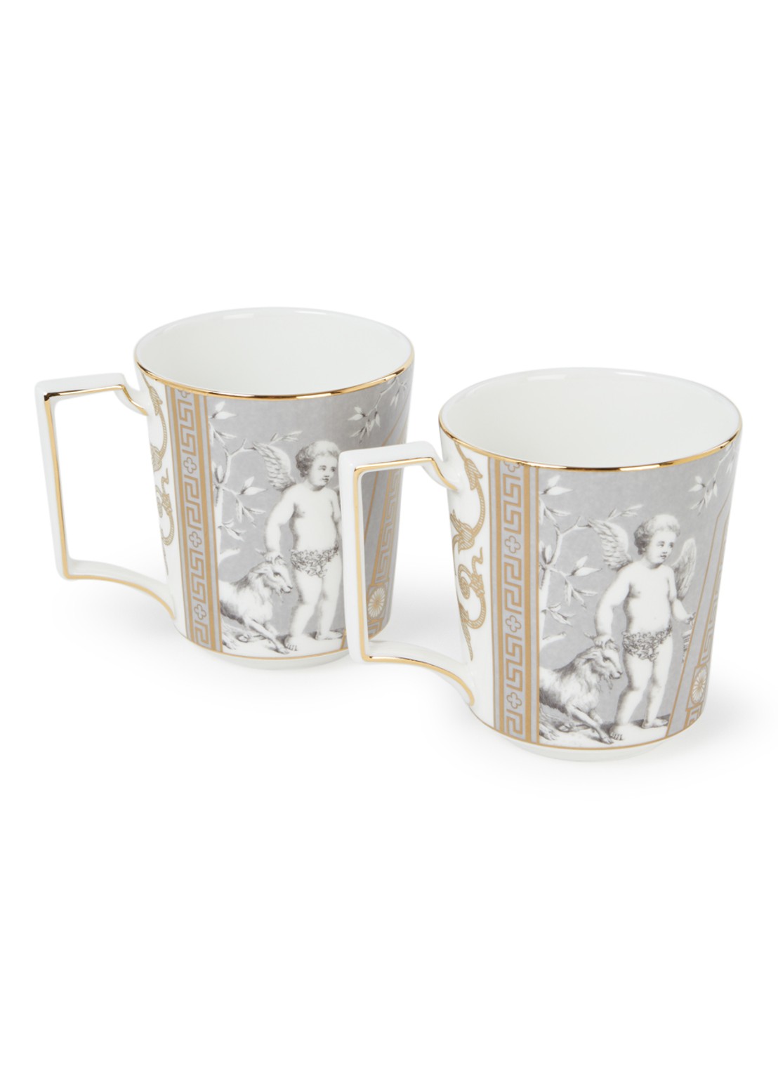 Wedgwood Renaissance Grey kopje 30 cl set van 2 - voorkant grijs
