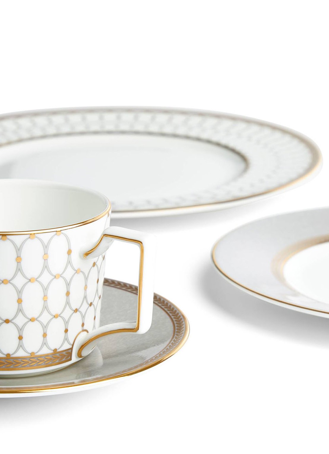 Wedgwood Renaissance Grey serviesset 5-delig - detail 2 wit