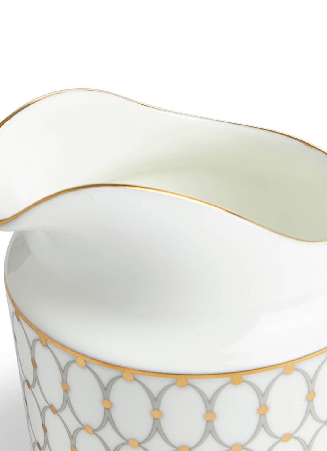 Wedgwood Renaissance Grey suikerpotje en melkkannetje 2-delig - detail wit