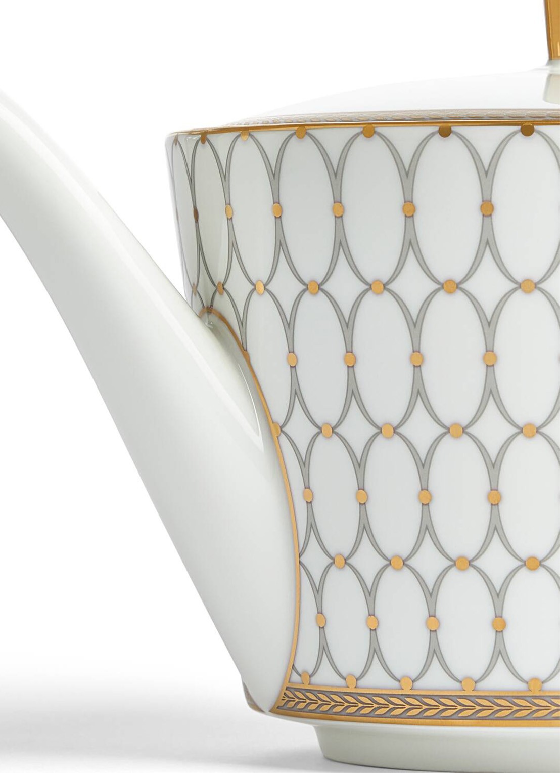 Wedgwood Renaissance Grey theepot 1,1 liter - detail 3 wit