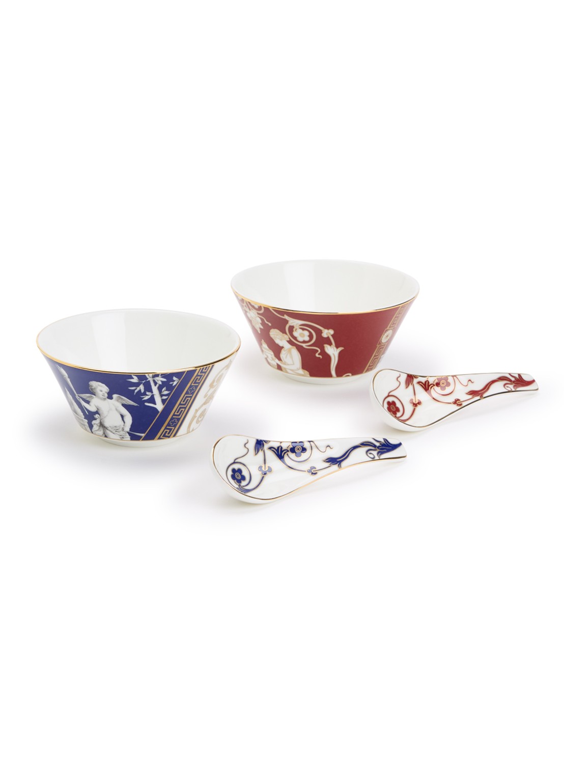 Wedgwood Renaissance Mix serviesset 4-delig in geschenkdoos - voorkant donkerblauw