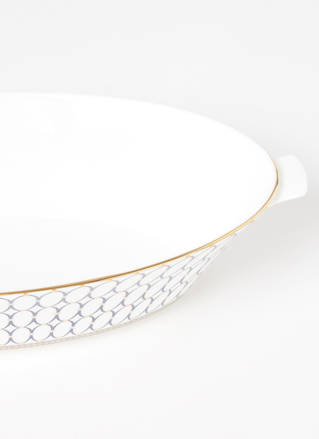 Wedgwood Renaissance Open saladeschaal 33 cm - detail donkerblauw