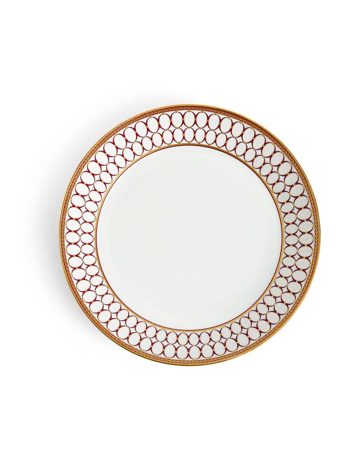 Wedgwood Renaissance Red diep bord 24 cm  - voorkant gebroken wit