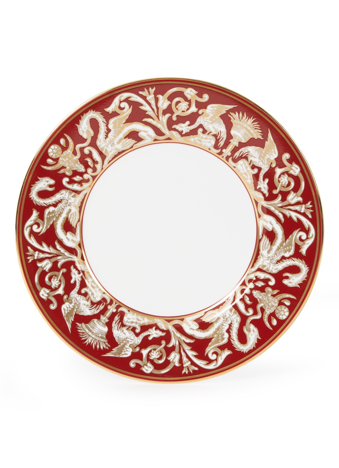 Wedgwood Renaissance Red dinerbord 22,8 cm - voorkant rood