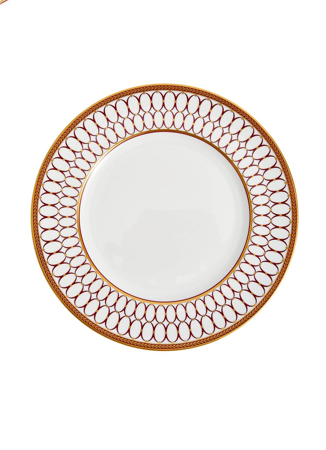 Wedgwood Renaissance Red dinerbord 27 cm - voorkant rood