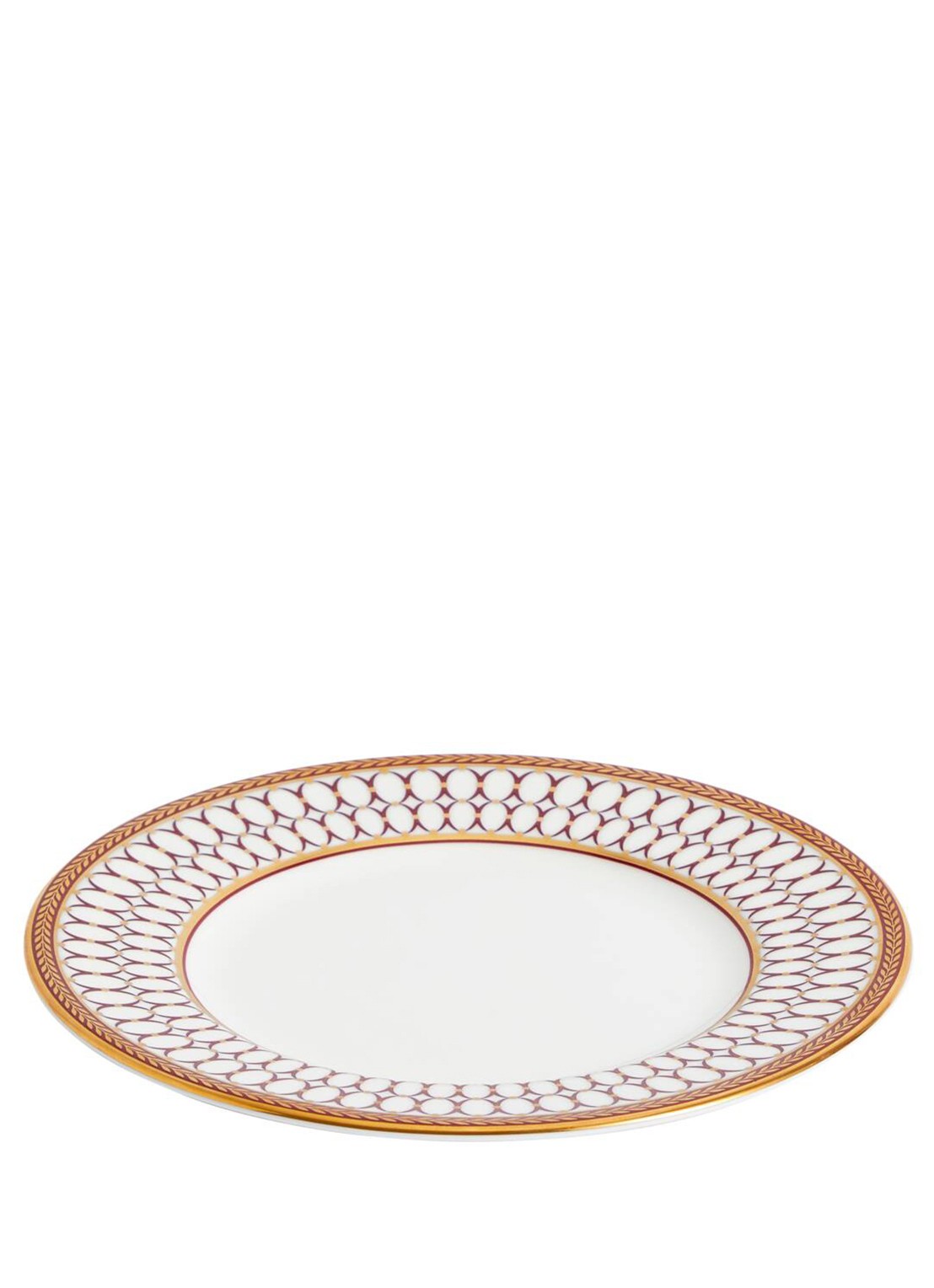 Wedgwood Renaissance Red gebaksbordje 18 cm - detail rood