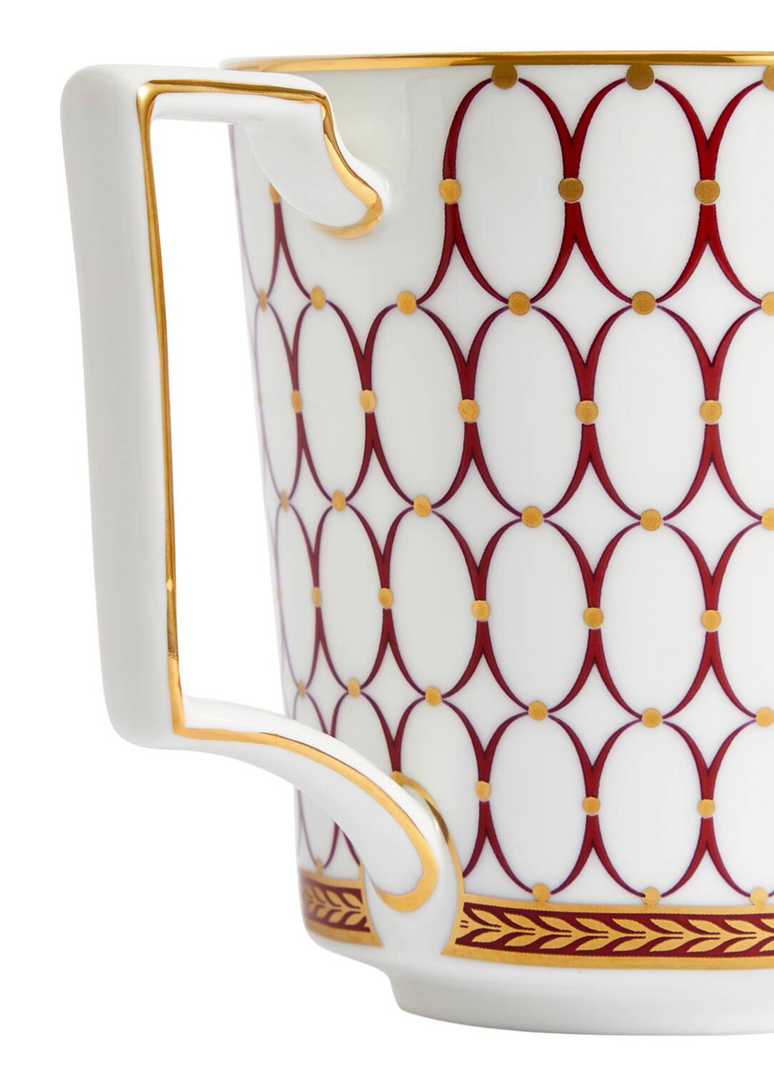 Wedgwood Renaissance Red mok 11,5 cm - voorkant 3 rood