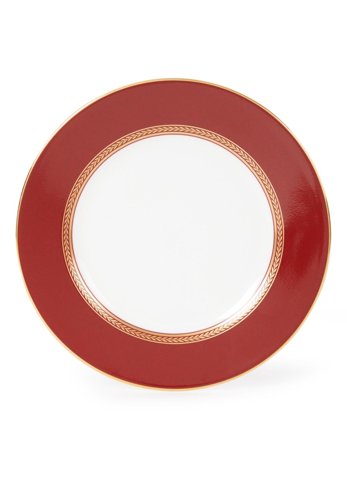 Wedgwood Renaissance Red ontbijtbord 20 cm - voorkant rood