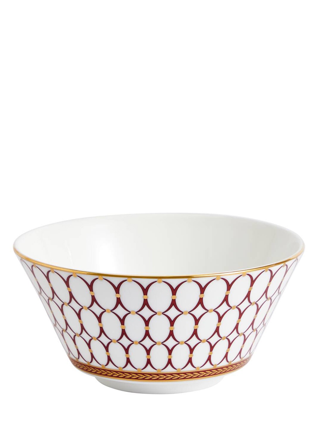 Wedgwood Renaissance Red schaaltje 14 cm - voorkant rood
