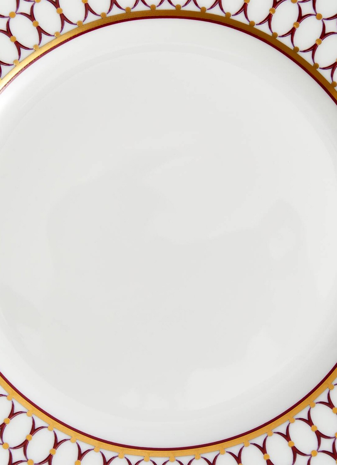 Wedgwood Renaissance Red schotel 15 cm - detail rood