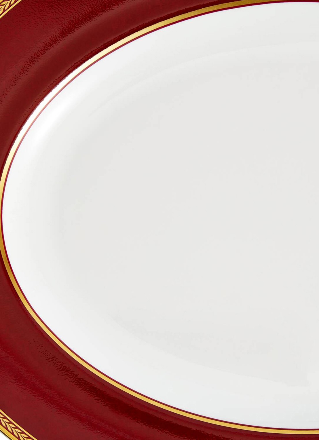 Wedgwood Renaissance Red serveerschaal 35 cm - voorkant 3 rood