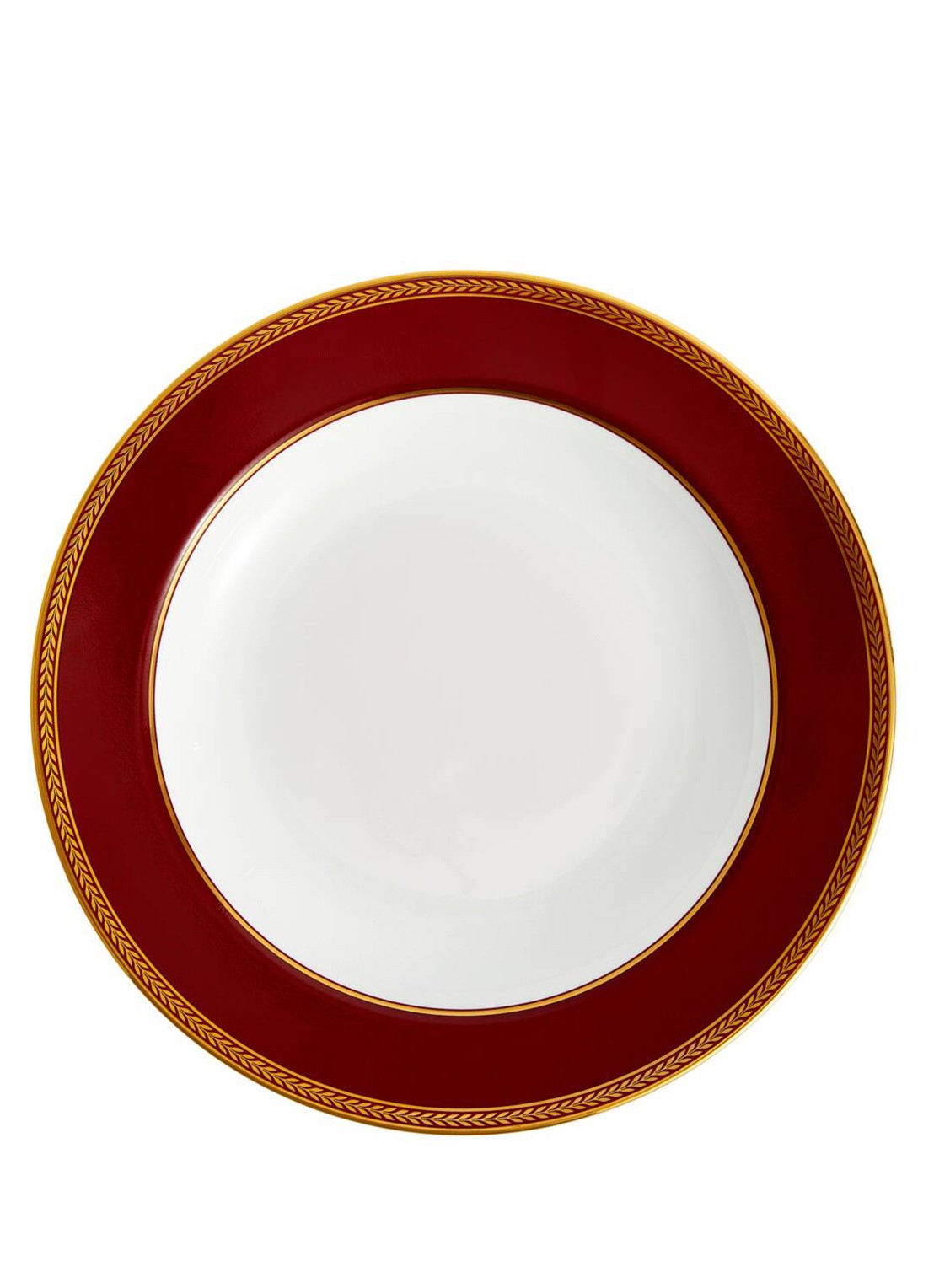 Wedgwood Renaissance Red soepbord 23 cm - voorkant rood