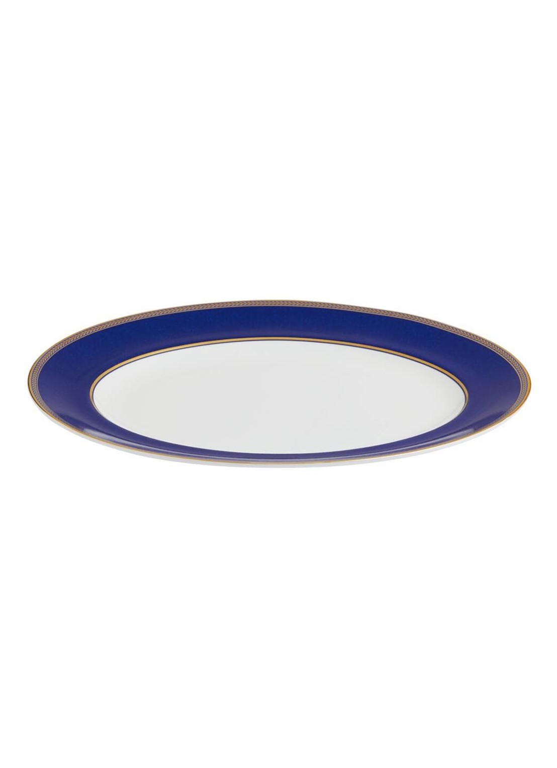 Wedgwood Renaissance serveerschaal 35cm - voorkant 2 royalblauw