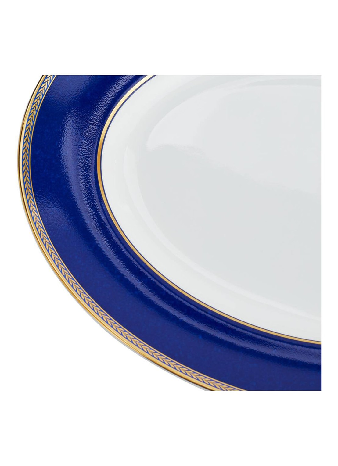 Wedgwood Renaissance serveerschaal 35cm - voorkant 3 royalblauw