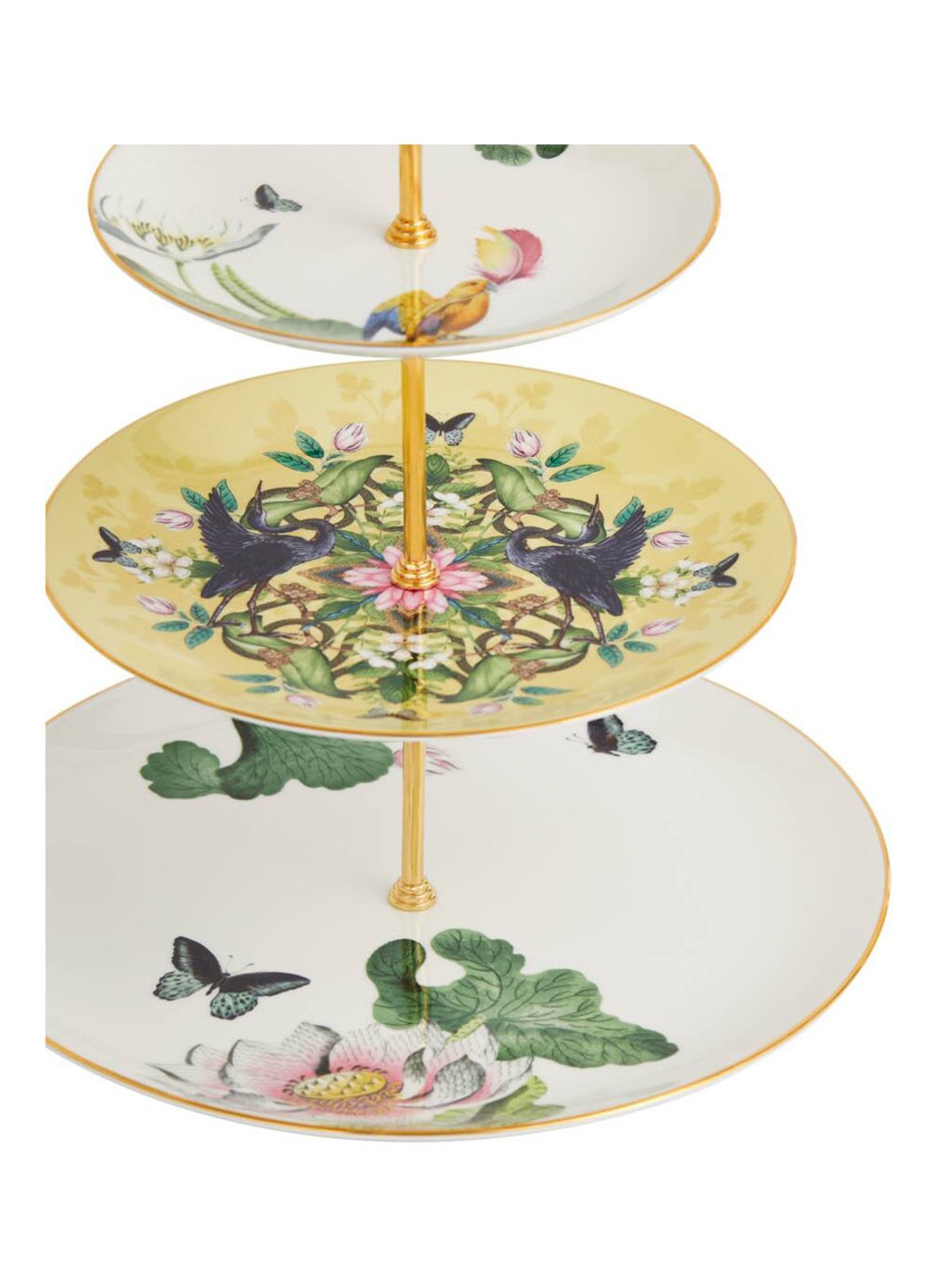 Wedgwood Waterlily etagère 34 cm - achterkant 6 wit