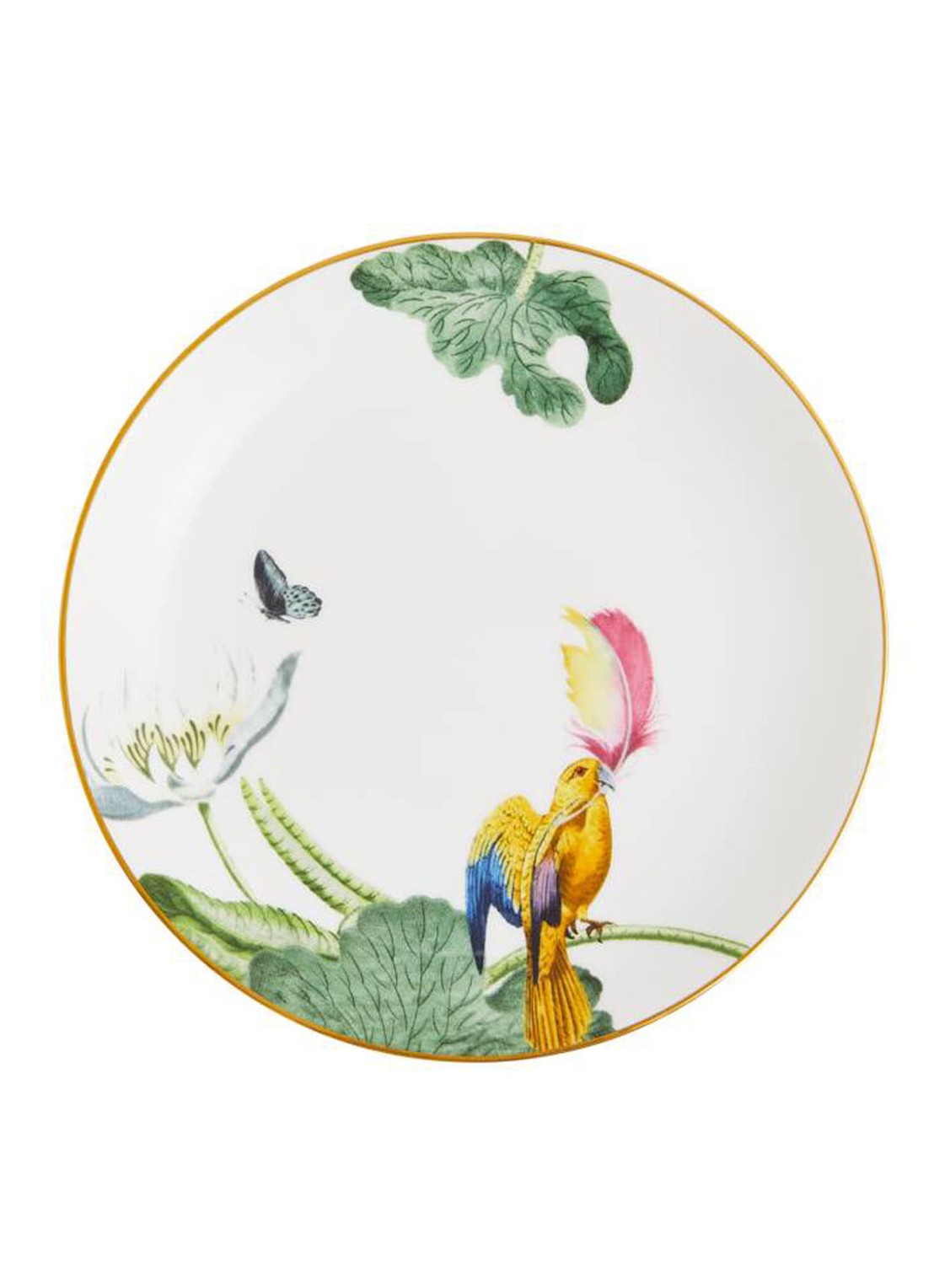 Wedgwood Waterlily ontbijtbord 17 cm - achterkant groen