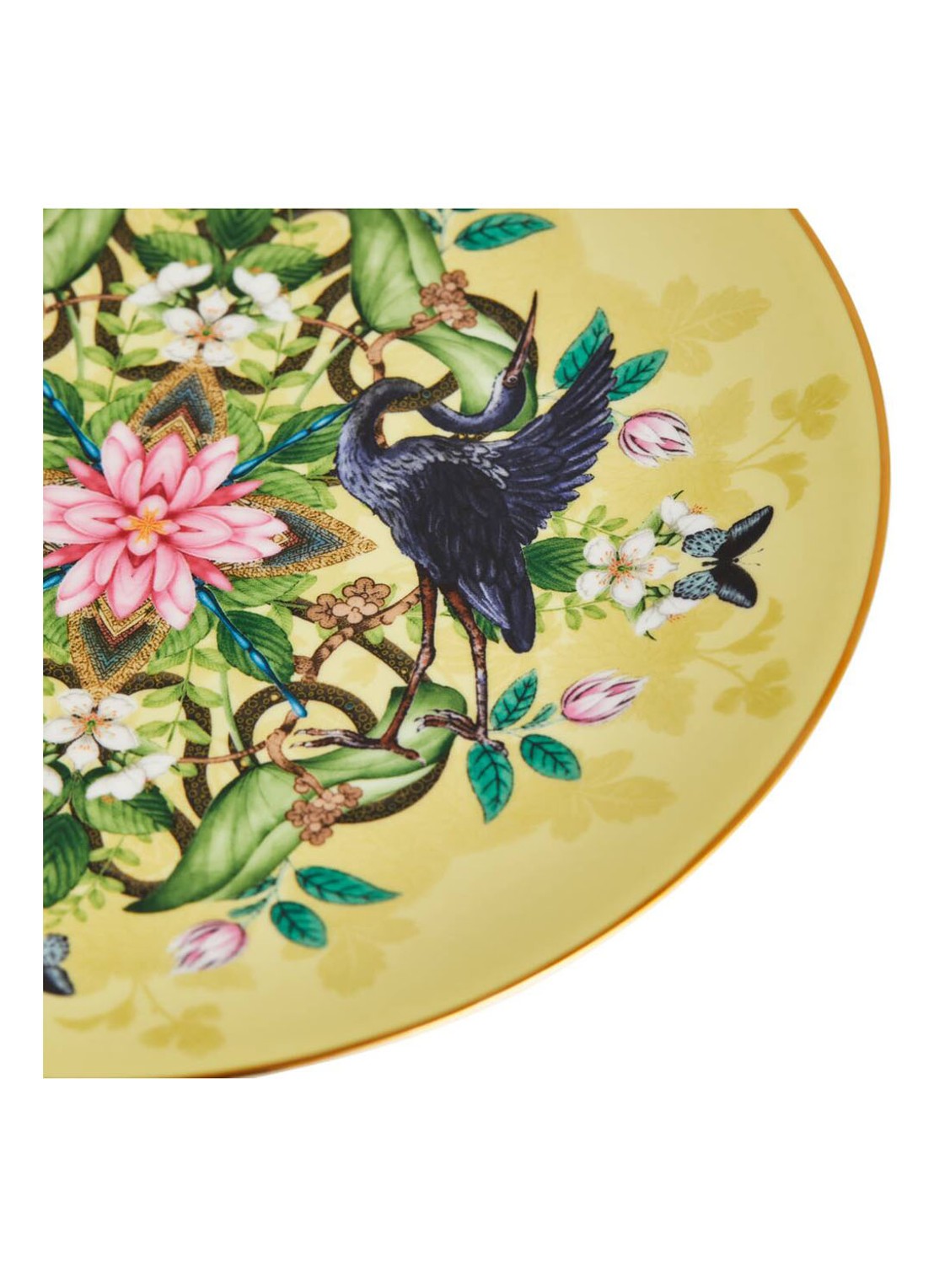 Wedgwood Waterlily ontbijtbord 20 cm - voorkant 2 lichtgeel