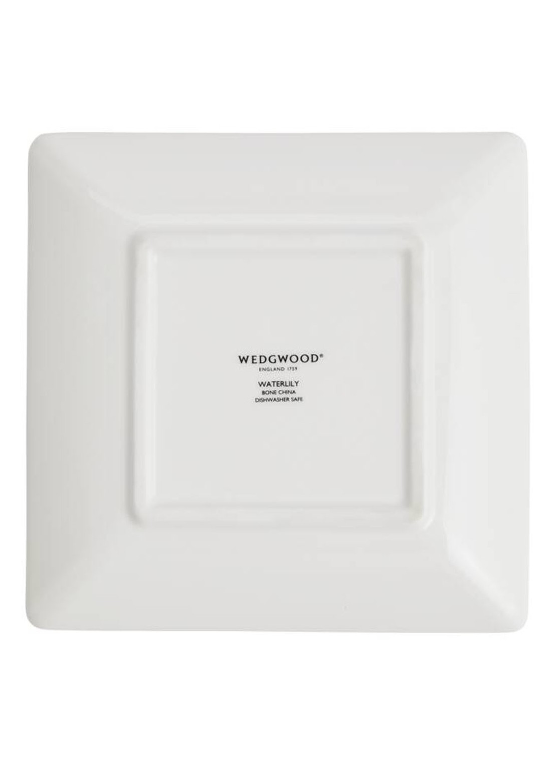 Wedgwood Waterlily serveerschaal 14,5 x 14,5 cm - achterkant 2 groen