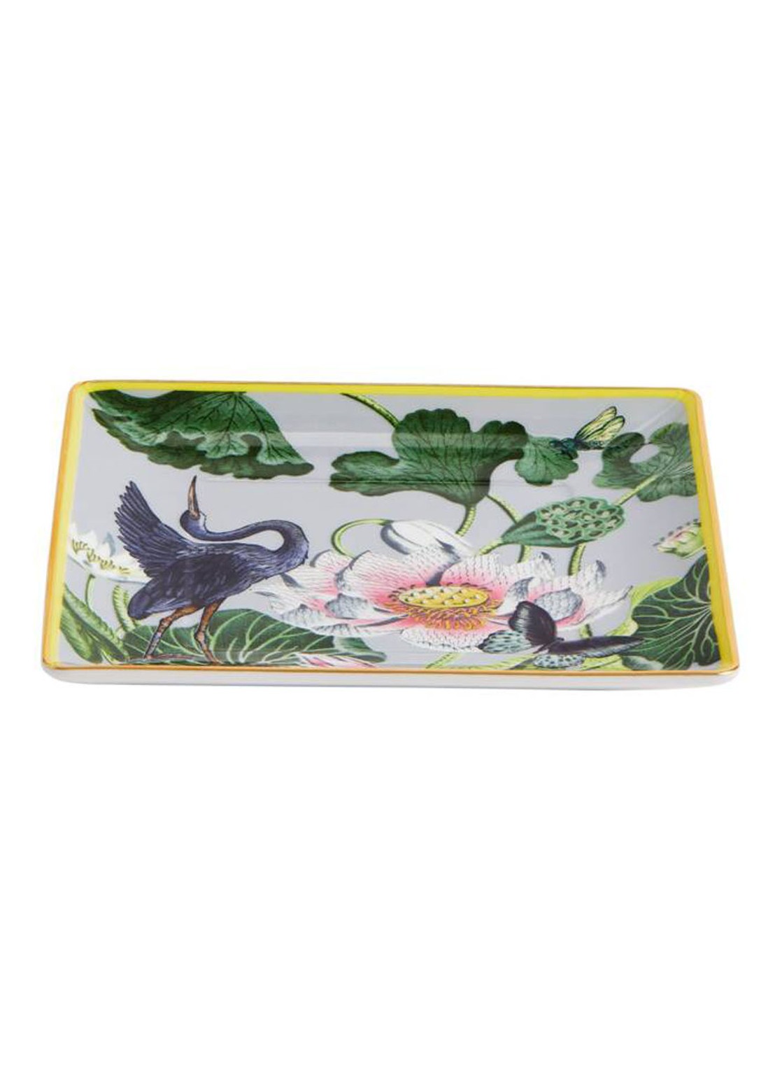 Wedgwood Waterlily serveerschaal 14,5 x 14,5 cm - voorkant 3 groen