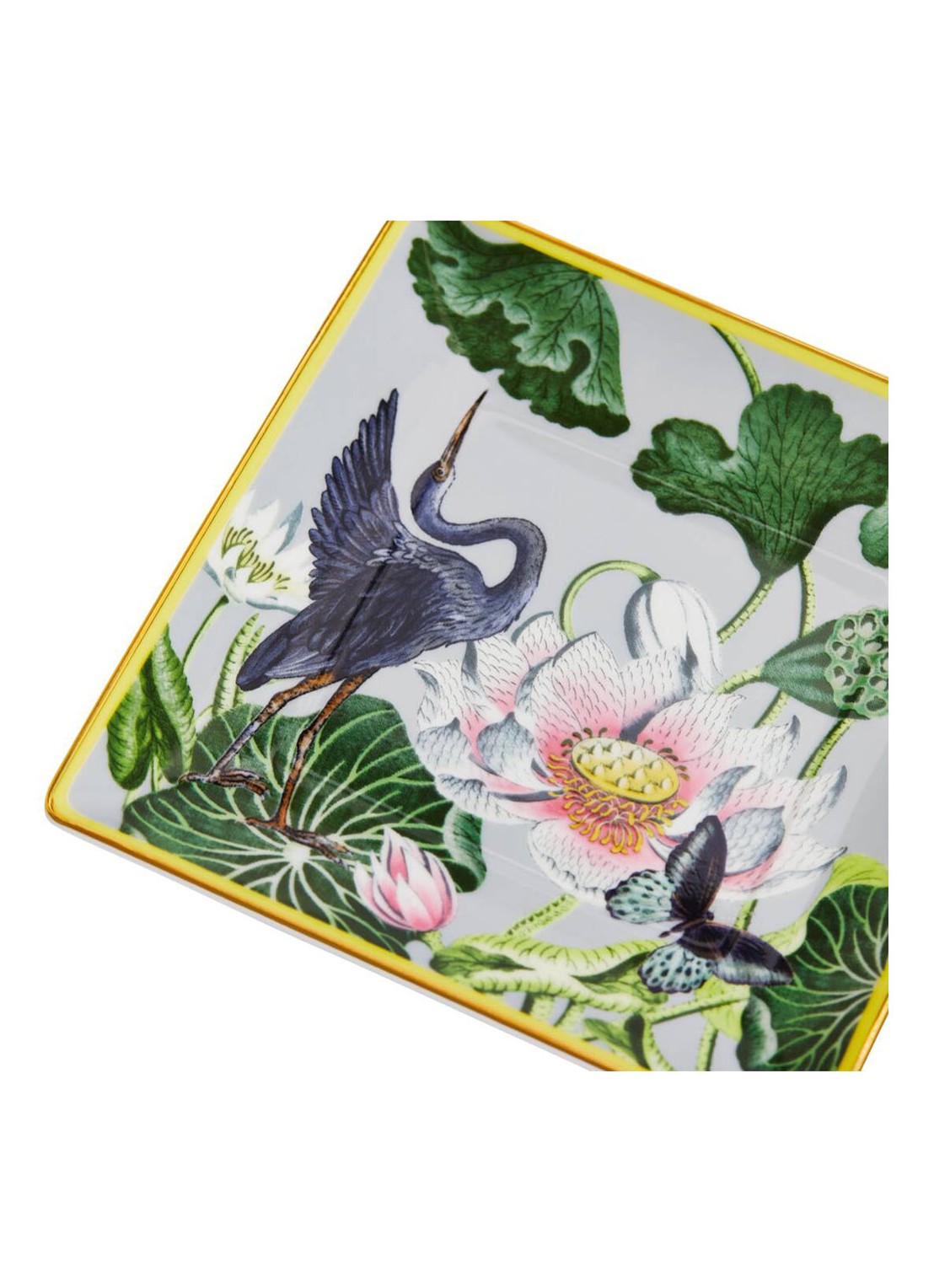 Wedgwood Waterlily serveerschaal 14,5 x 14,5 cm - voorkant 4 groen