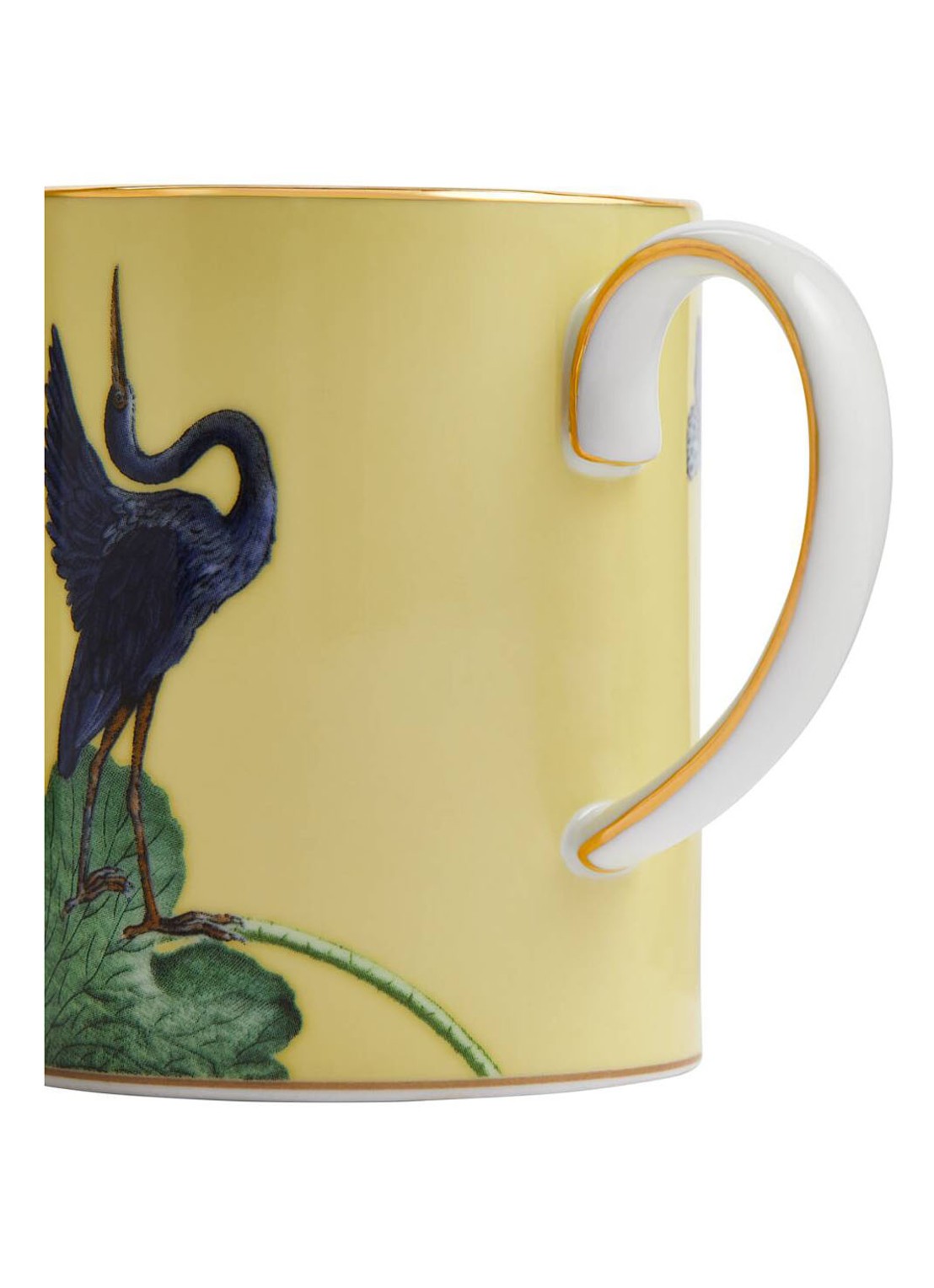 Wedgwood Waterlily suikerpot en melkkan 2-delig - achterkant lichtgeel