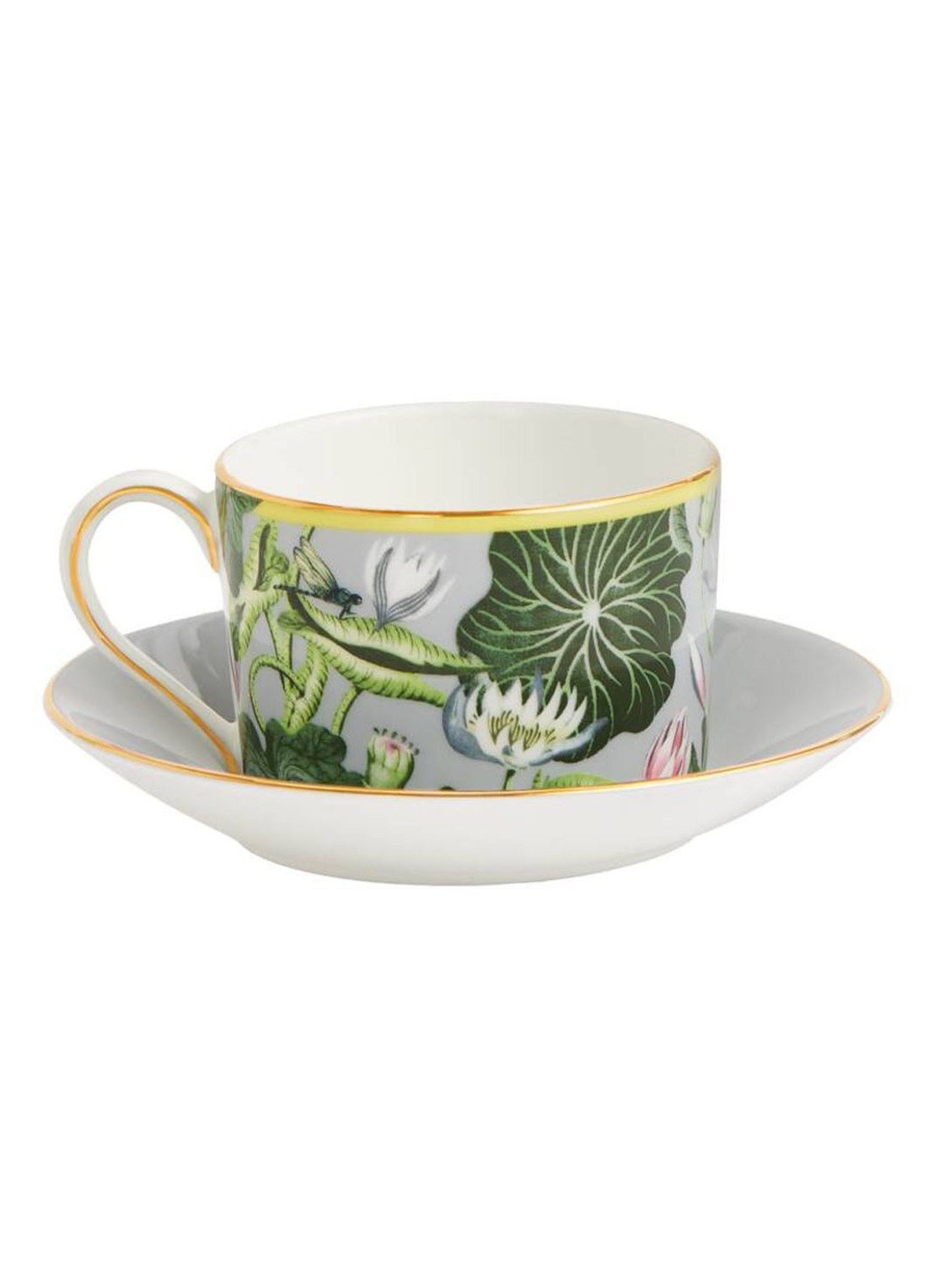 Wedgwood Waterlily Tcup & Scr Bxd - detail 4 lichtgroen