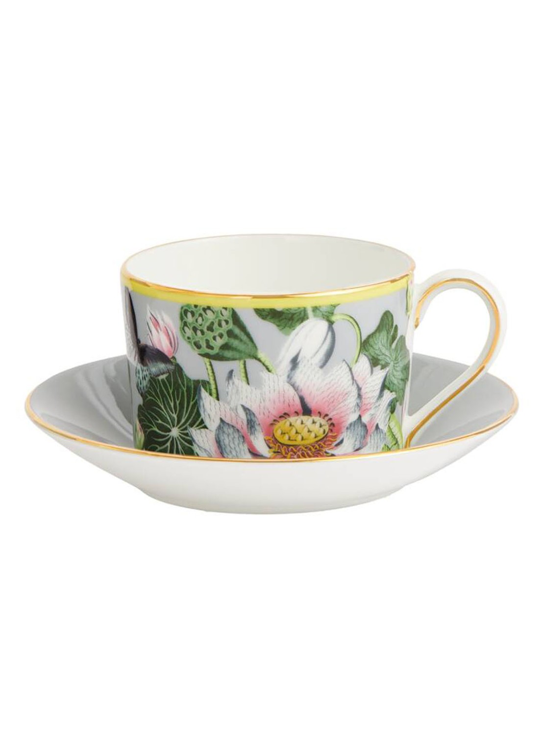 Wedgwood Waterlily Tcup & Scr Bxd - voorkant lichtgroen