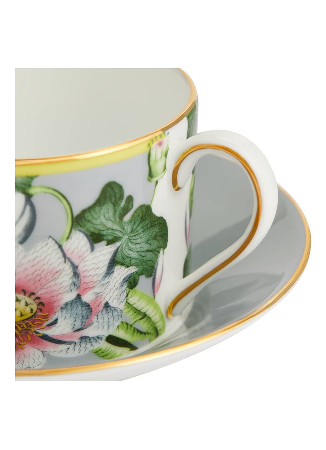 Wedgwood Waterlily Tcup & Scr Bxd - voorkant 2 lichtgroen