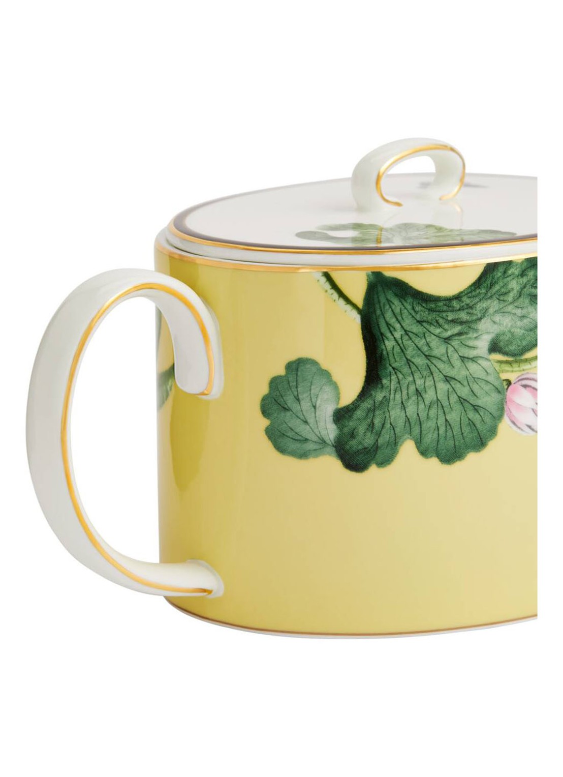 Wedgwood Waterlily theepot 1 liter  - voorkant 3 abrikoos