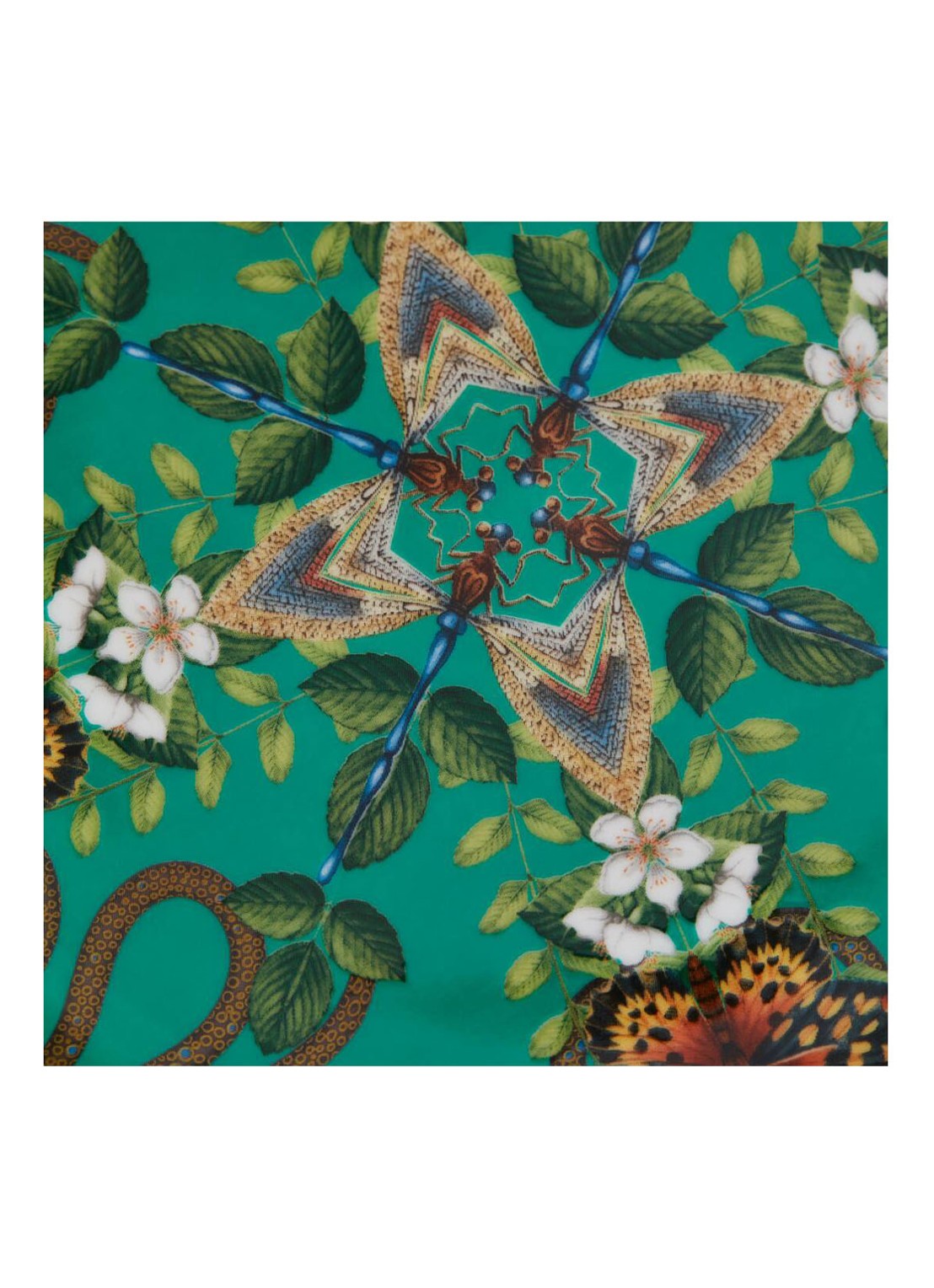 Wedgwood Wonderlust Emerald Forest ontbijtbord 20 cm - achterkant turquoise