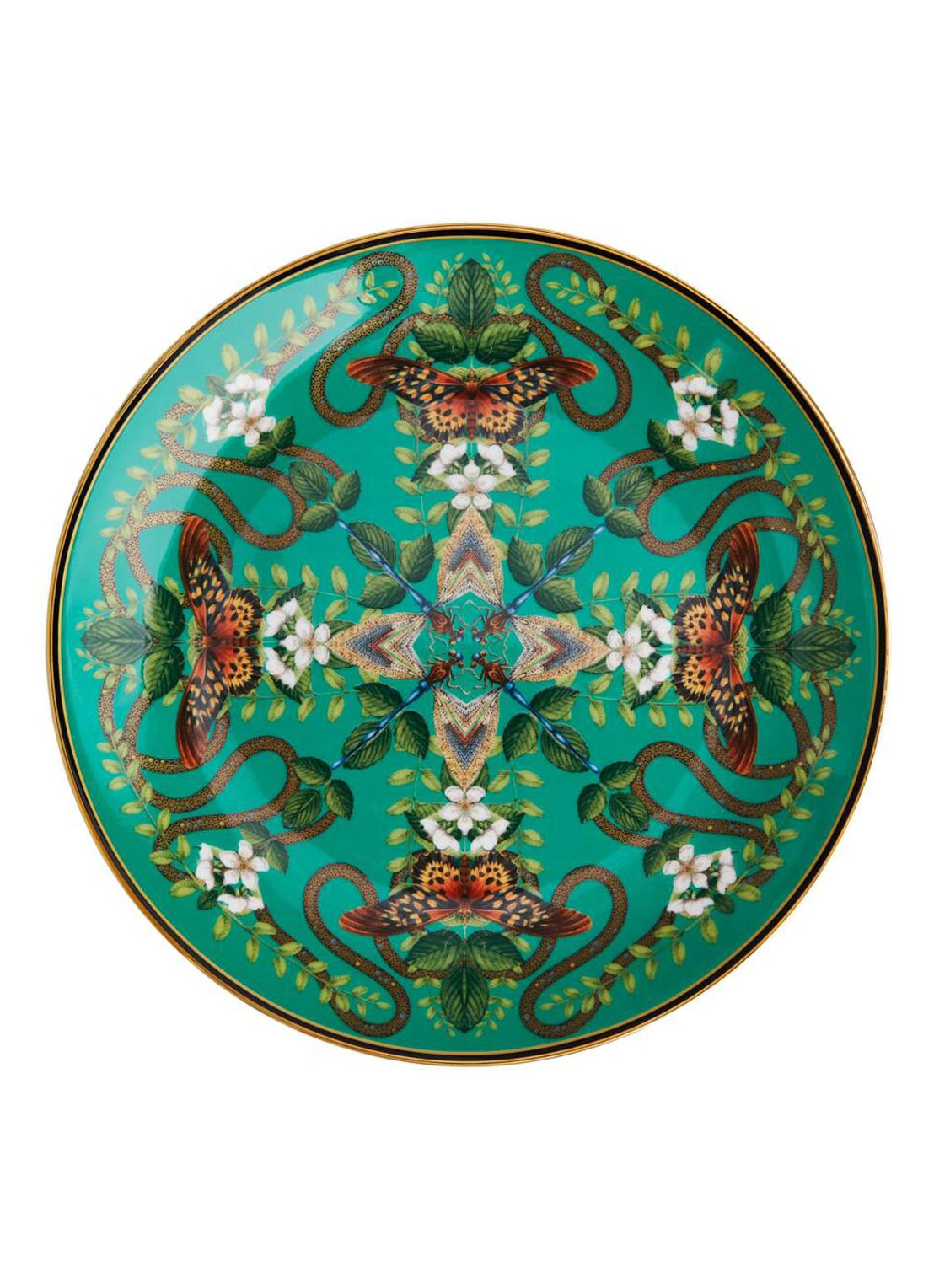 Wedgwood Wonderlust Emerald Forest ontbijtbord 20 cm - detail 2 turquoise