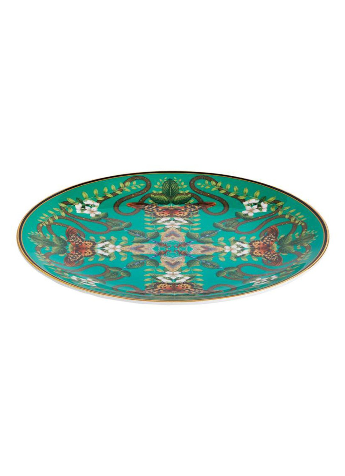 Wedgwood Wonderlust Emerald Forest ontbijtbord 20 cm - voorkant 4 turquoise