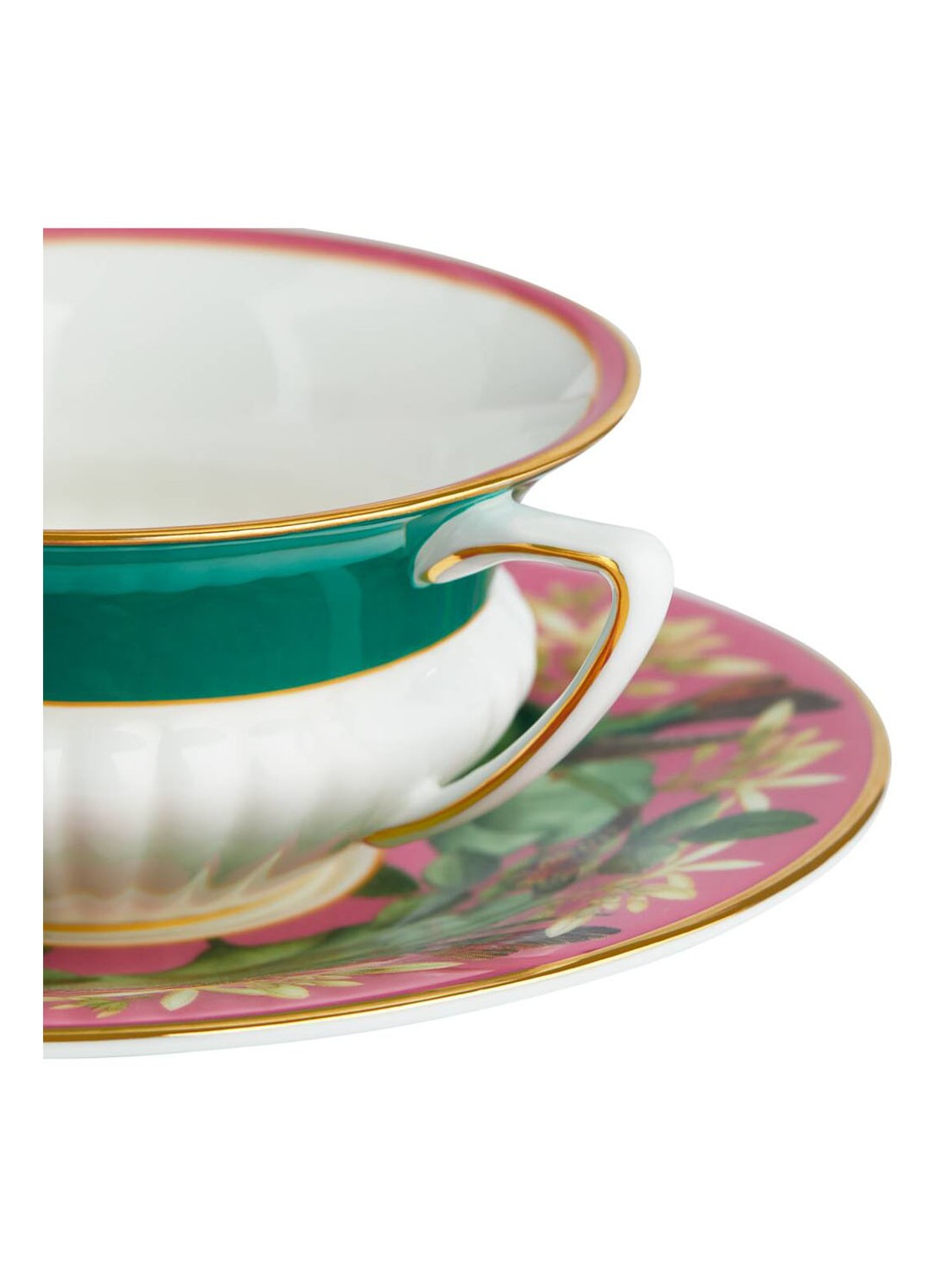 Wedgwood Wonderlust Lotus kop en schotel 20 cl - achterkant 5 turquoise