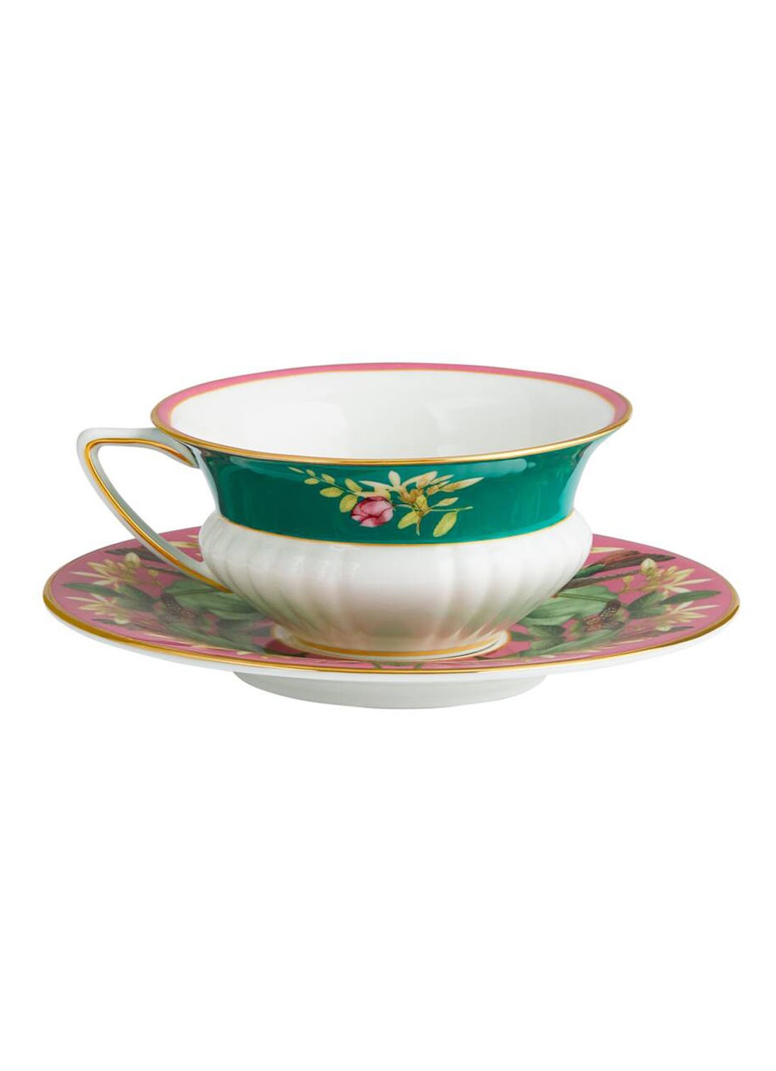 Wedgwood Wonderlust Lotus kop en schotel 20 cl - detail 4 turquoise