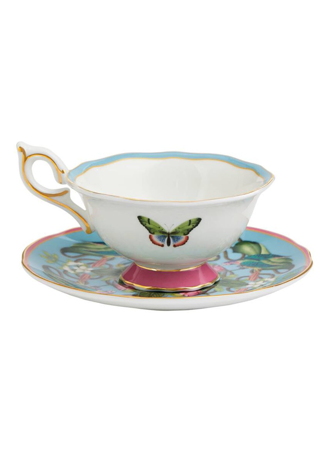 Wedgwood Wonderlust Menagerie kop en schotel 15 cl - detail 6 lichtblauw