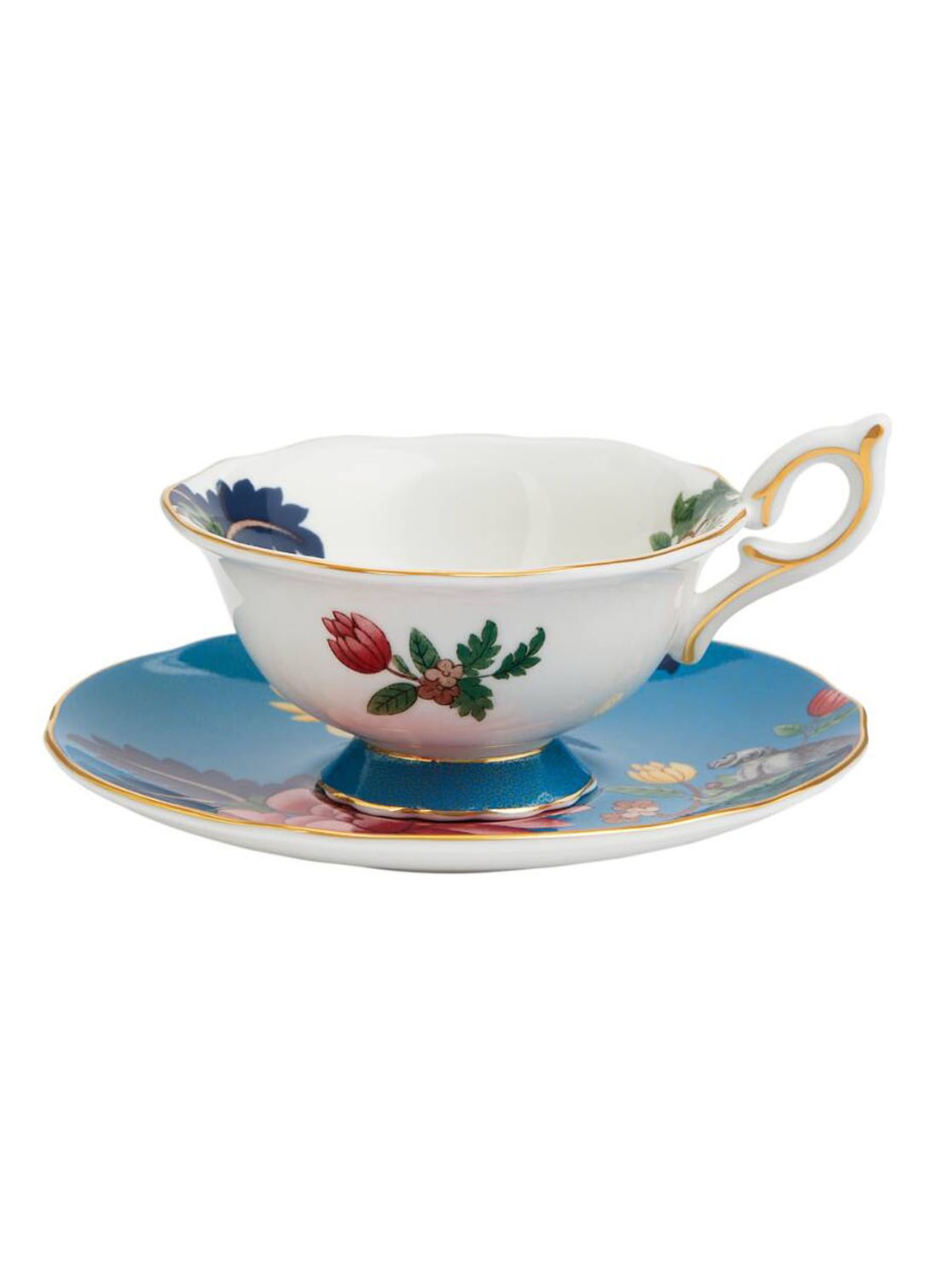Wedgwood Wonderlust Sapphire kop en schotel 15 cl - voorkant multicolor