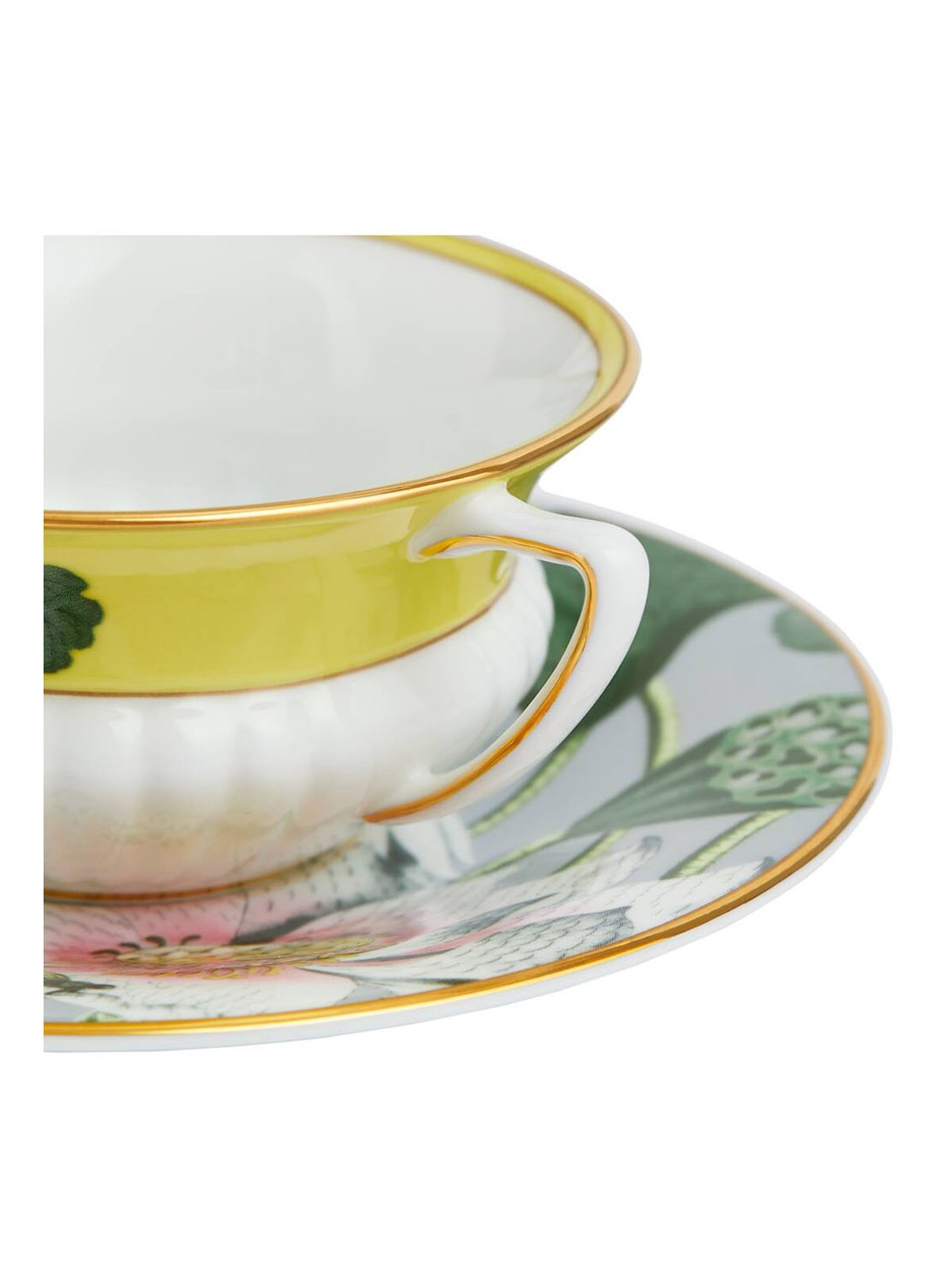Wedgwood Wonderlust Waterlily kop en schotel 10 cl - achterkant multicolor