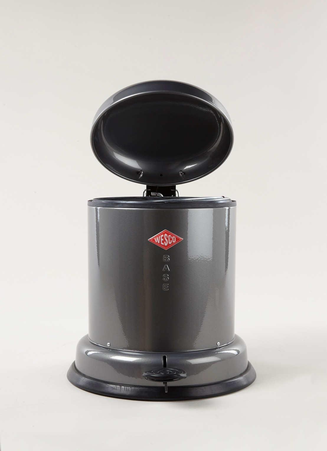 Wesco Baseboy pedaalemmer 8 liter  - voorkant 2 donkergrijs