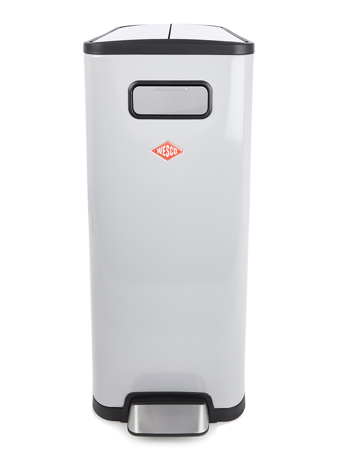 Wesco Big Double Master pedaalemmer 2 x 20 liter - voorkant 2 grijs