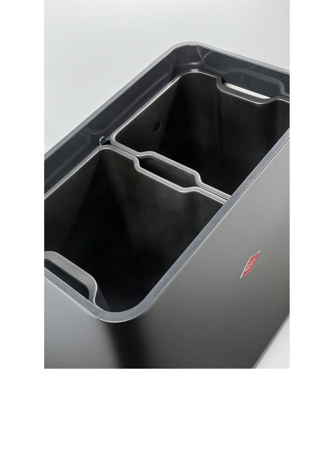 Wesco i.Master Double sensor prullenbak 2 x 20 liter - detail 5 donkergrijs