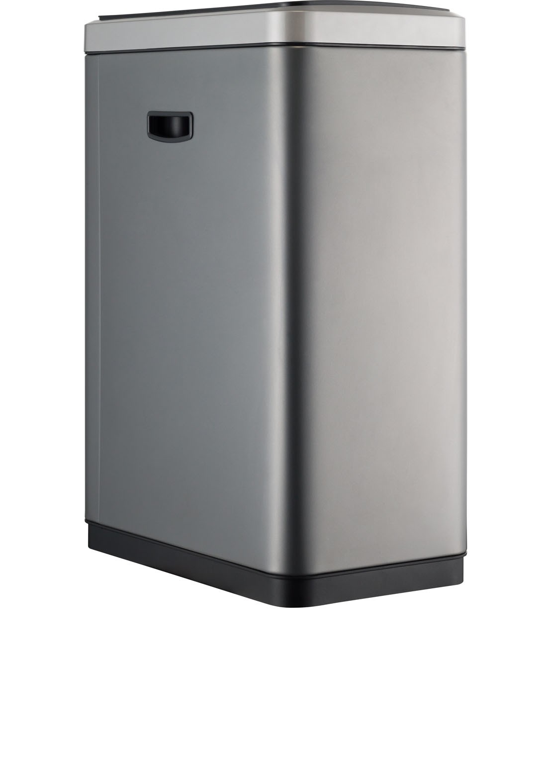 Wesco i.Master Double sensor prullenbak 2 x 20 liter - voorkant donkergrijs