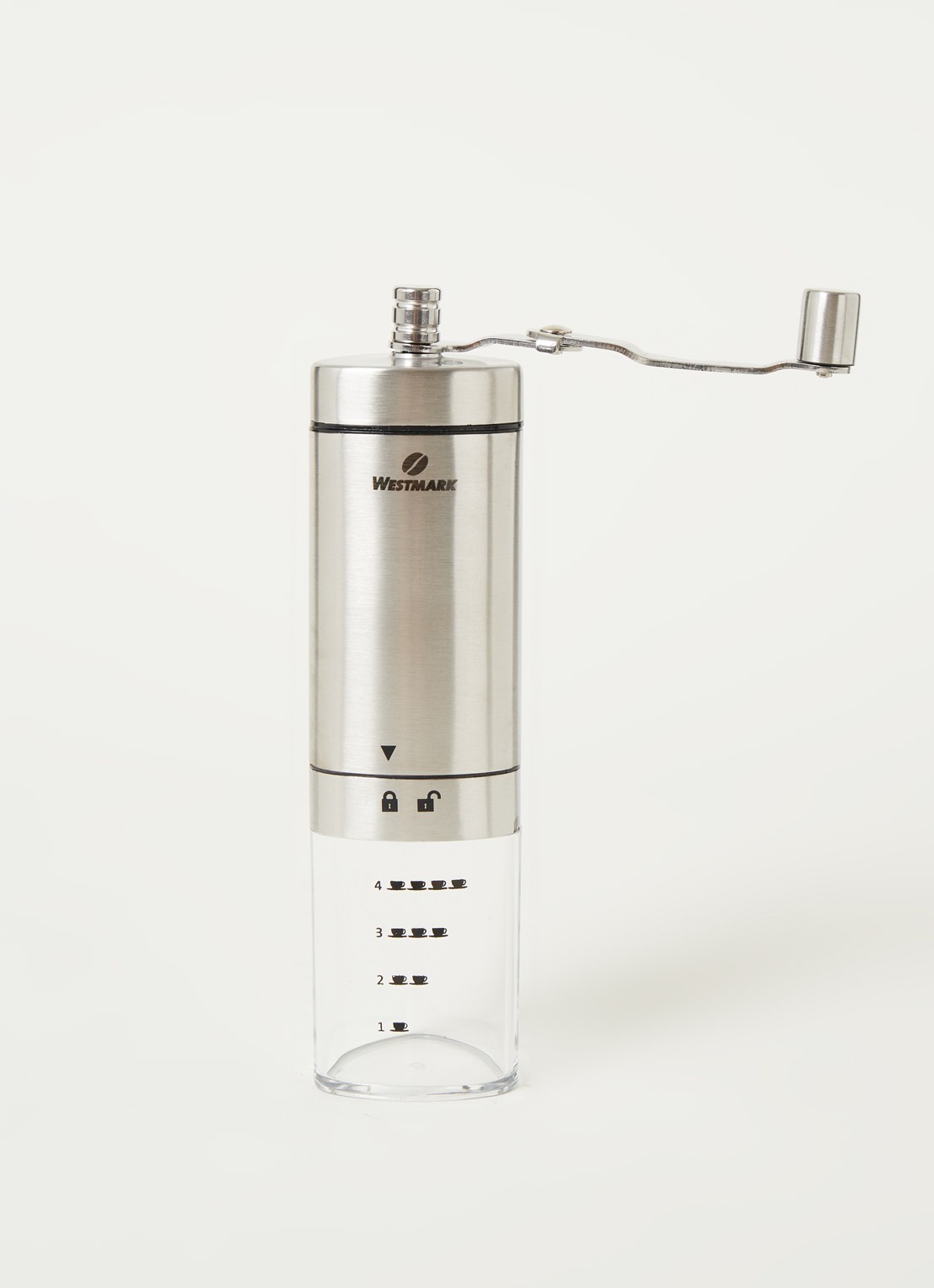 Westmark Brasilia koffiemolen 20,5 cm - voorkant 3 zilver