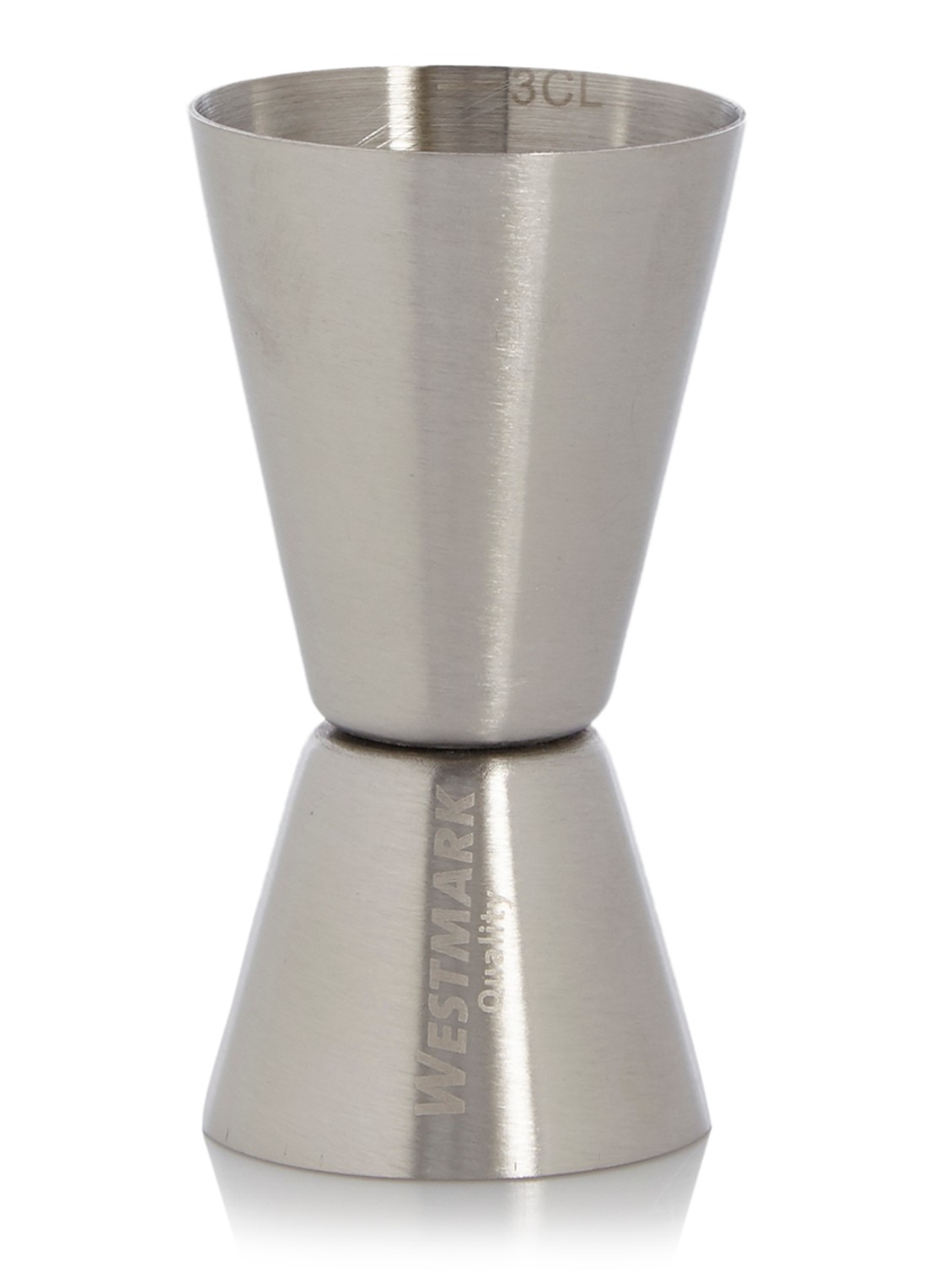 Westmark Cocktail maatbeker 3 cl - voorkant zilver