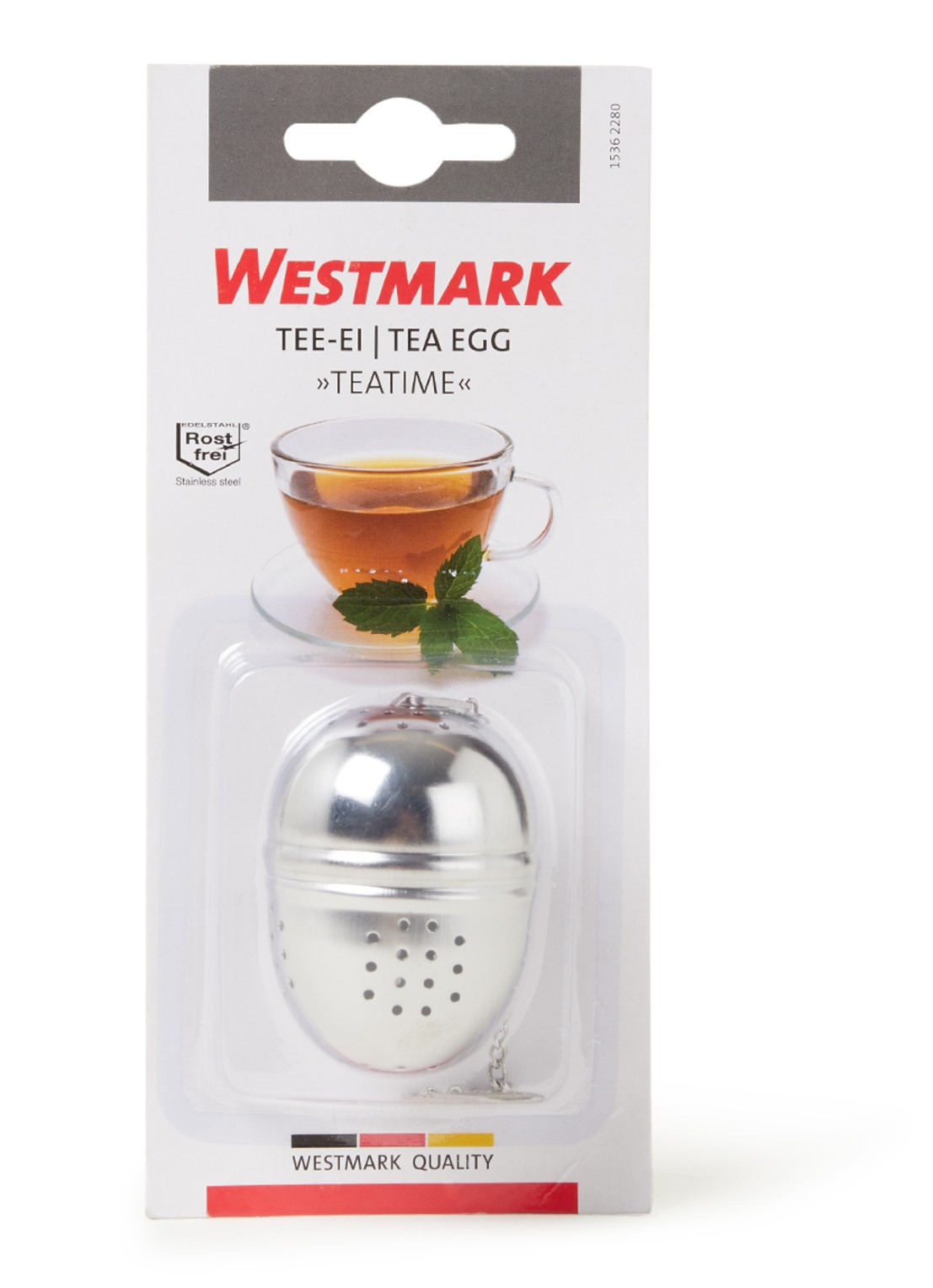 Westmark Drijvend thee-ei 3 cm - voorkant 5 zilver