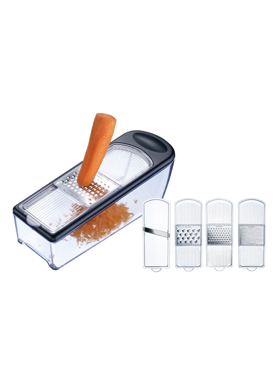 Westmark Multi-functionele rasp 4-delig - voorkant 6 wit