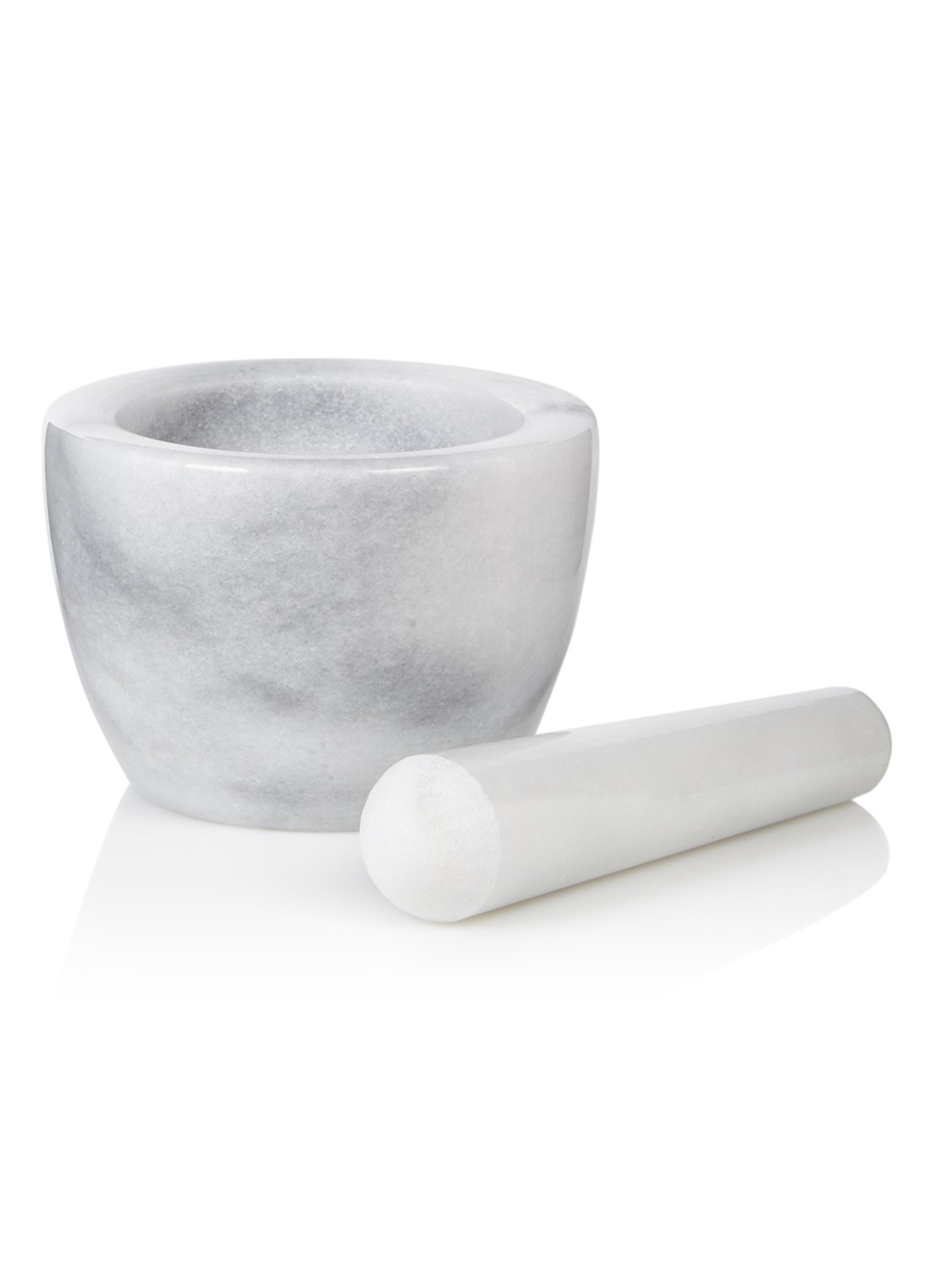 Westmark Vijzel met stamper van graniet 10 cm - voorkant wit