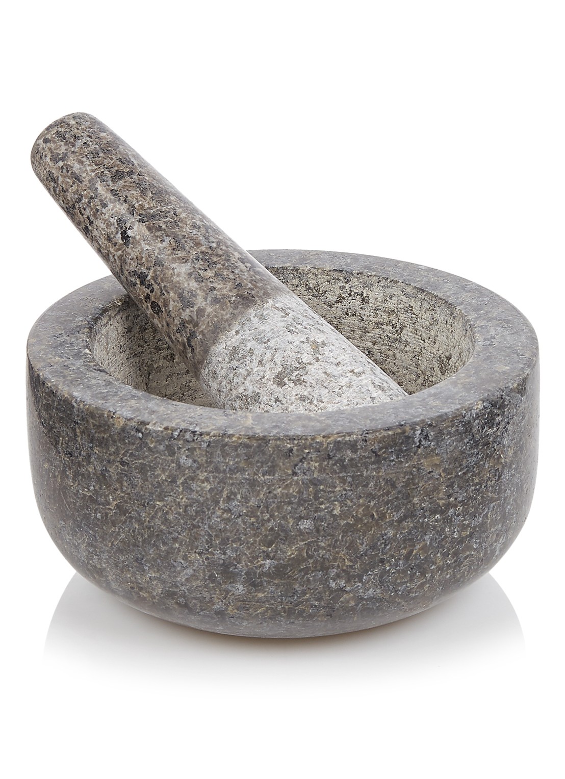 Westmark Vijzel met stamper van graniet 13 cm - voorkant donkergrijs