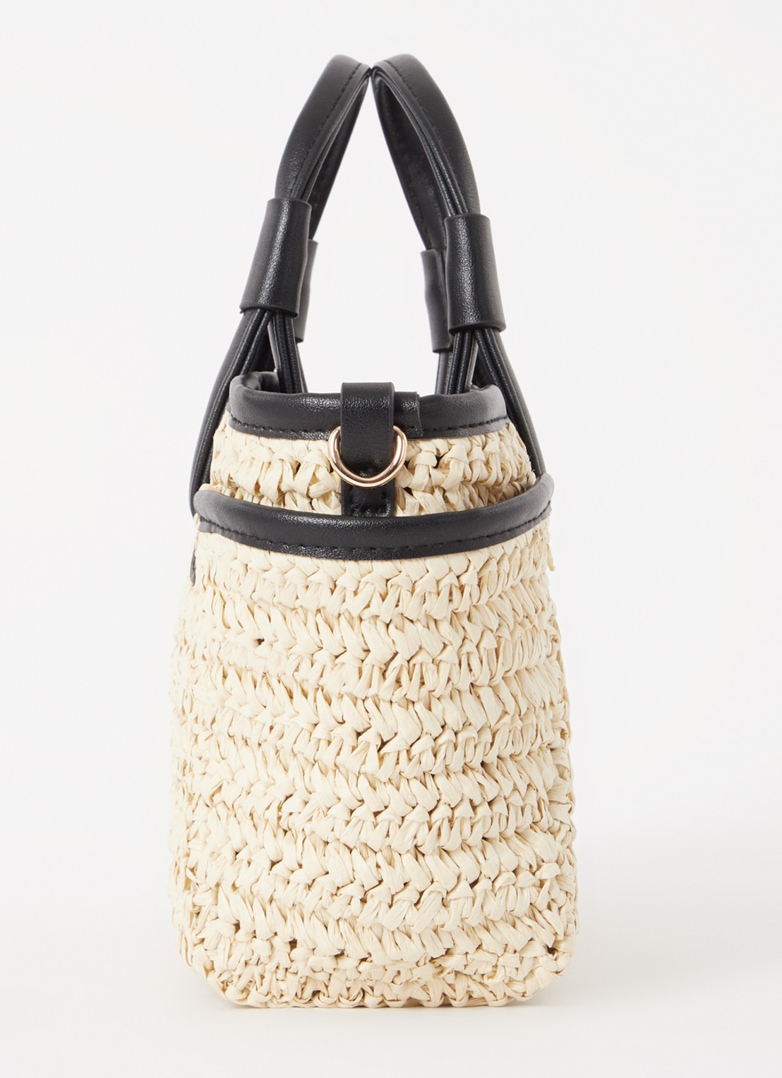 Whistles Aylin mini handtas van stro met uitneembaar etui - detail 2 beige