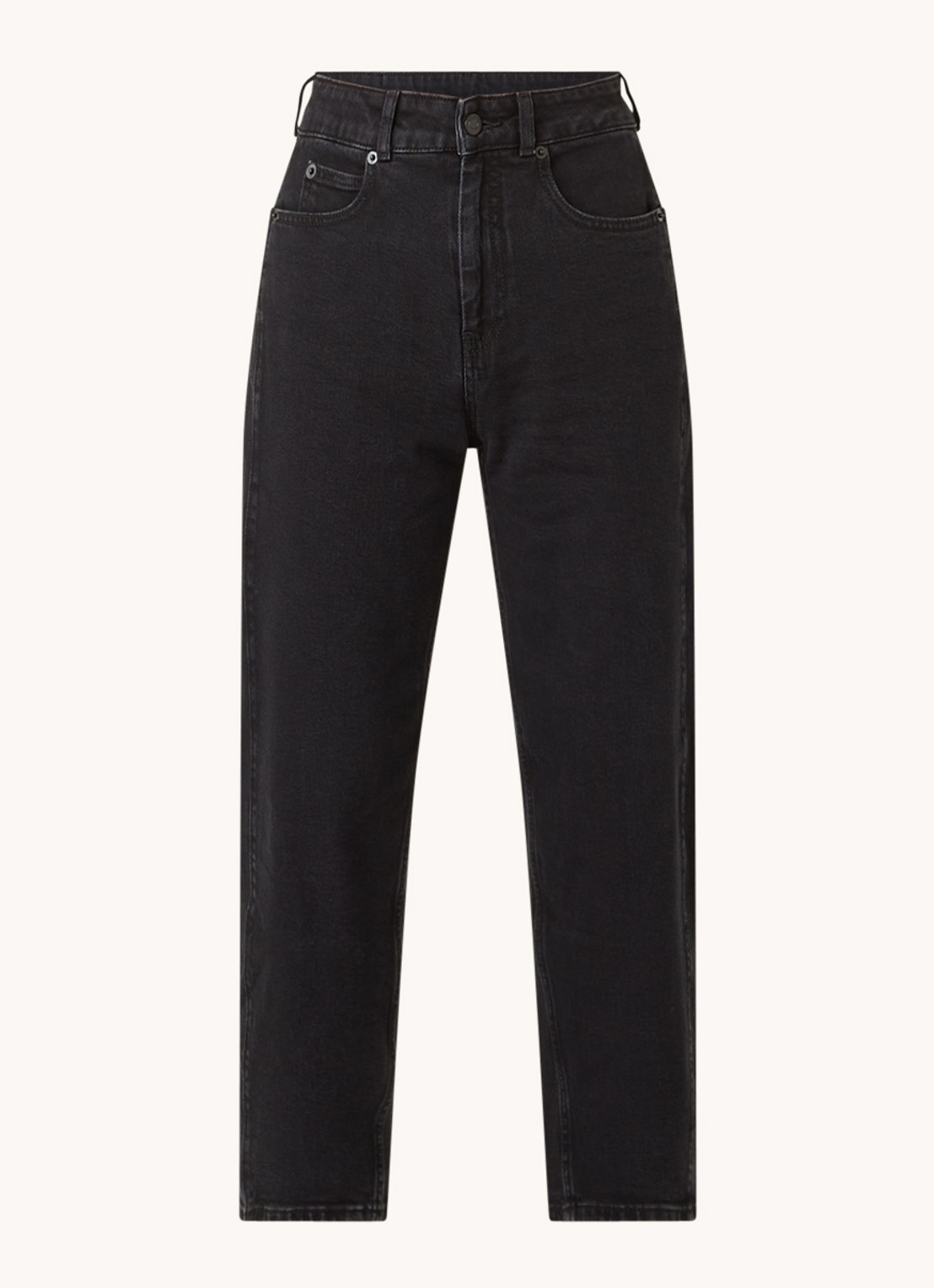 Whistles Barrel high waist tapered cropped jeans - voorkant zwart