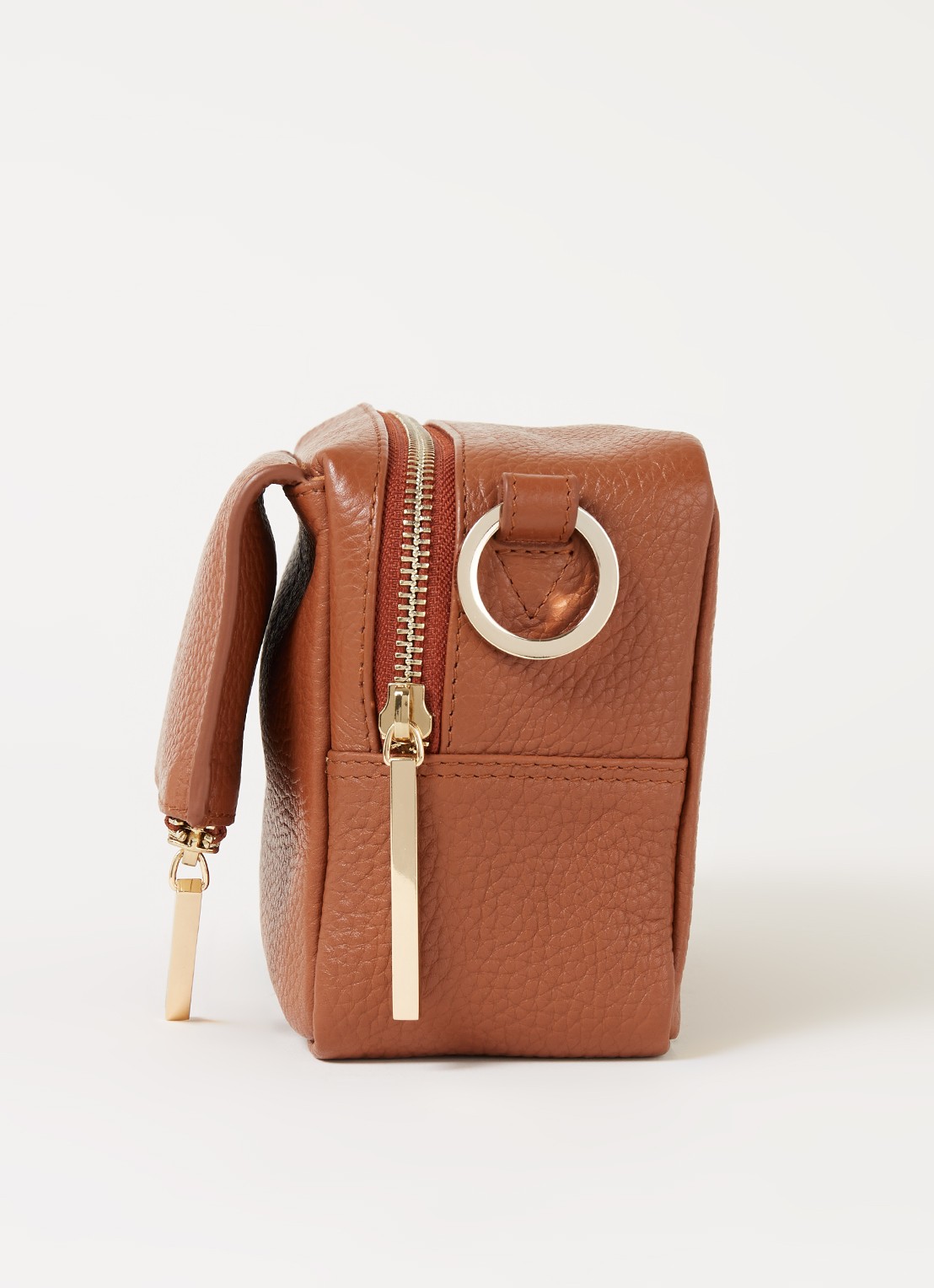 Whistles Bibi crossbodytas van leer - detail 3 bruin